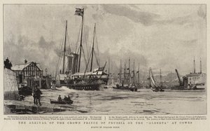 Kronprinsen af Preussens ankomst til Alberta ved Cowes